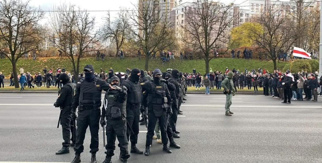 Уличный марш в Минске осенью 2020-го / Еврорадио