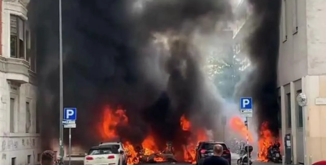 Взрыв и пожар в Милане / lacnews24.it
