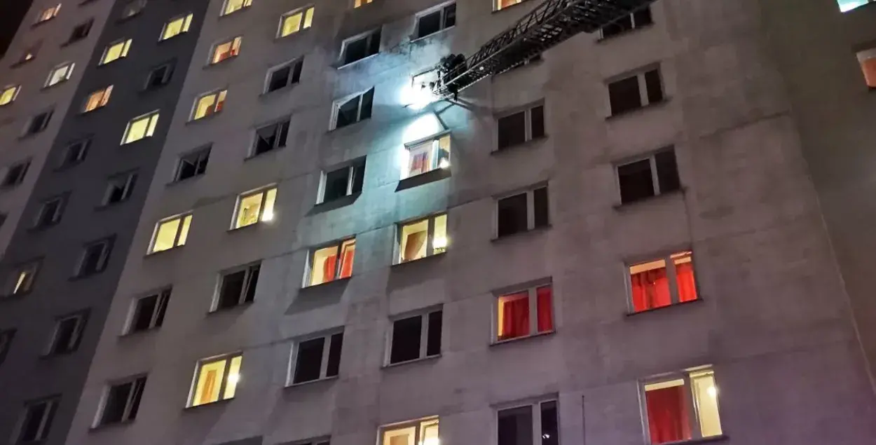 Пожар в общежитии БГУИР в Минске / МЧС