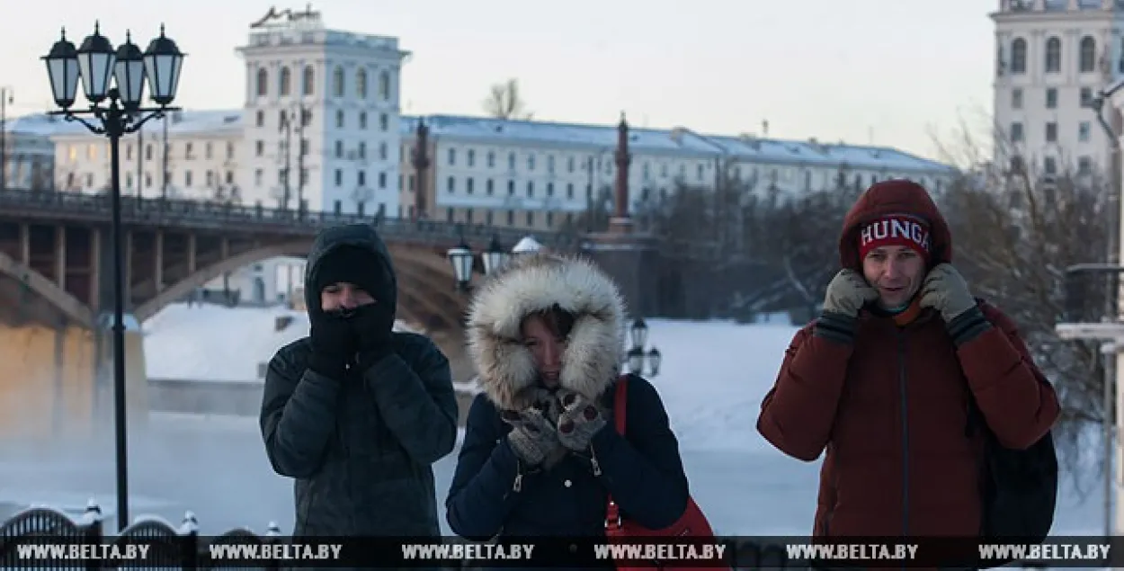 Уначы 15 лютага ў Беларусі прагназуюць да 17 градусаў марозу 