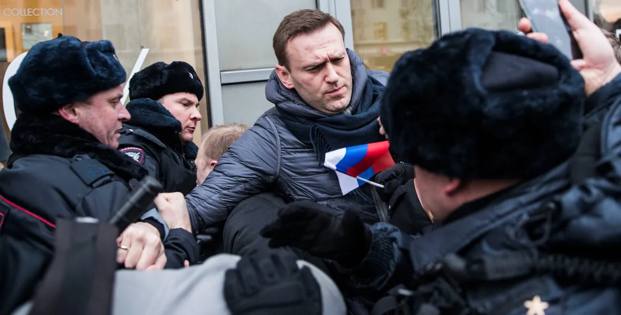 У Маскве затрымалі вядомага апазіцыянера Аляксея Навальнага
