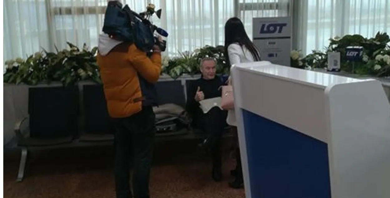 Някляева ў зоне вылетаў мінскага аэрапорта “атакавалі” журналісты СТВ