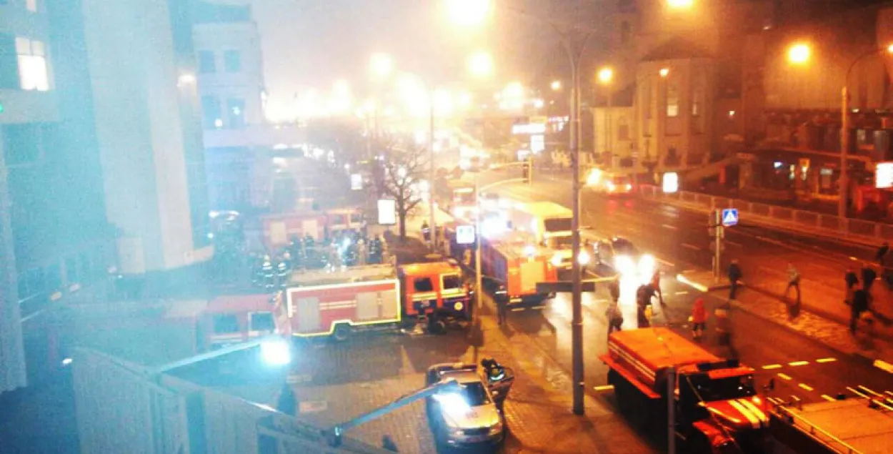 МНС назвала прычыны пажару ў кабельным калектары ў цэнтры Мінску