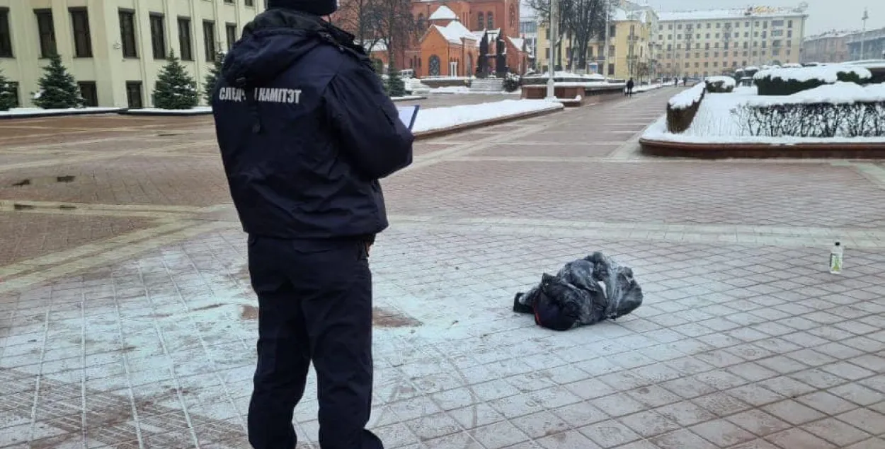 СК подтвердил самоподжог мужчины на площади Независимости / t.me/skgovby​