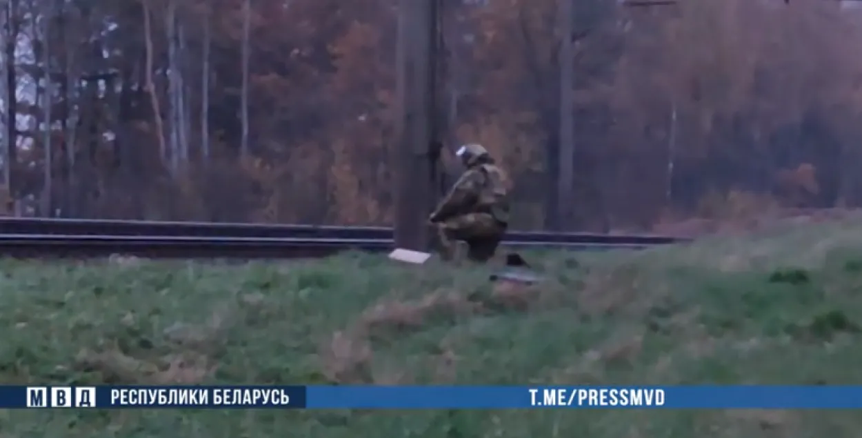 Сапер на железной дороге / Скриншот с видео МВД​
