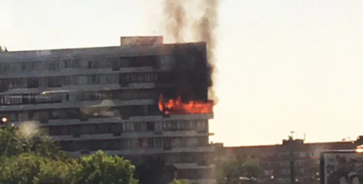 Пожар в центре Минска / Еврорадио