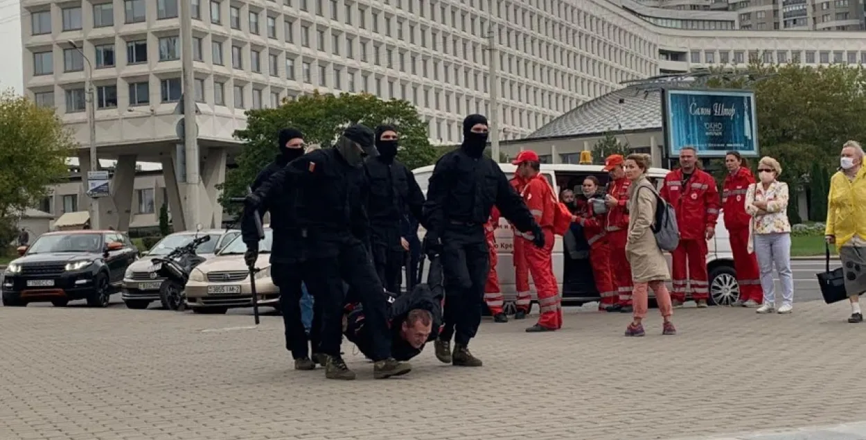 Силовики проводят задержание в Минске / Из архива Еврорадио