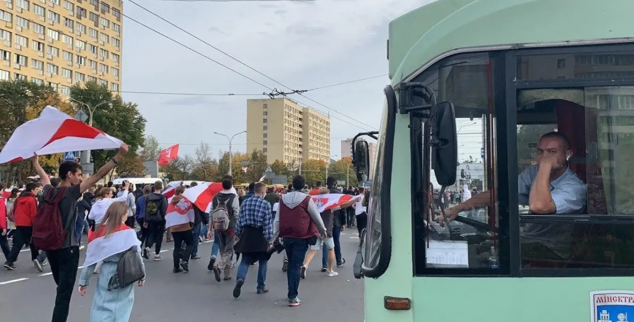 Акция протеста в Минске, октябрь 2020-го / Еврорадио​