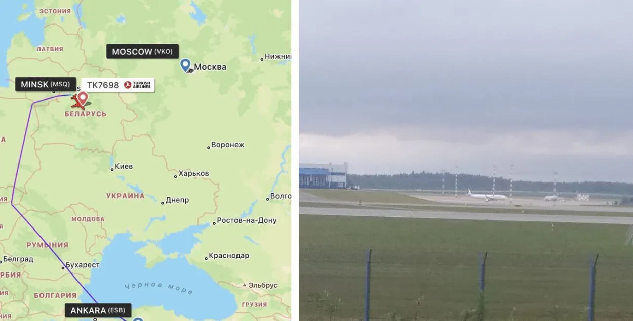 "Боинг" Turkish Airlines совершил незапланированную посадку в Минске