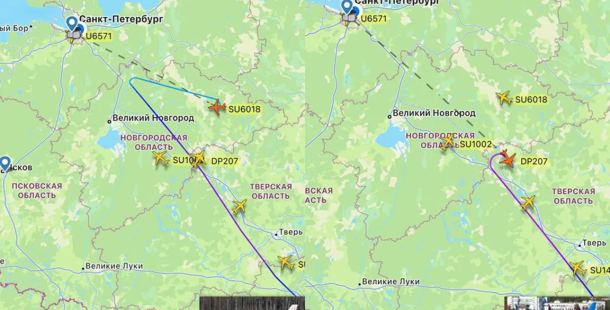 Несколько часов аэропорт Пулково не принимал и не выпускал самолеты / flightrаdar / @bazabazon
