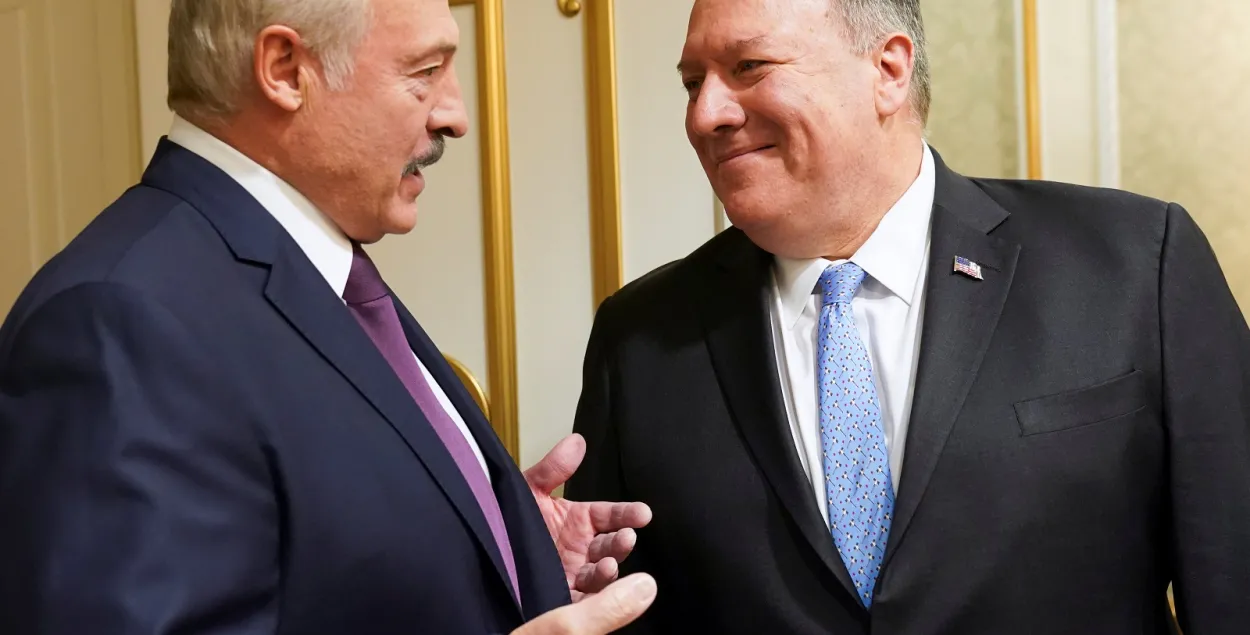 Аляксандр Лукашэнка і Майк Пампеа&nbsp;/ Reuters