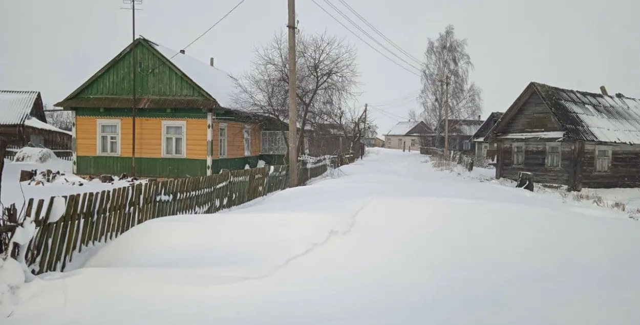 Беларускую вёску занесла снегам / Еўрарадыё