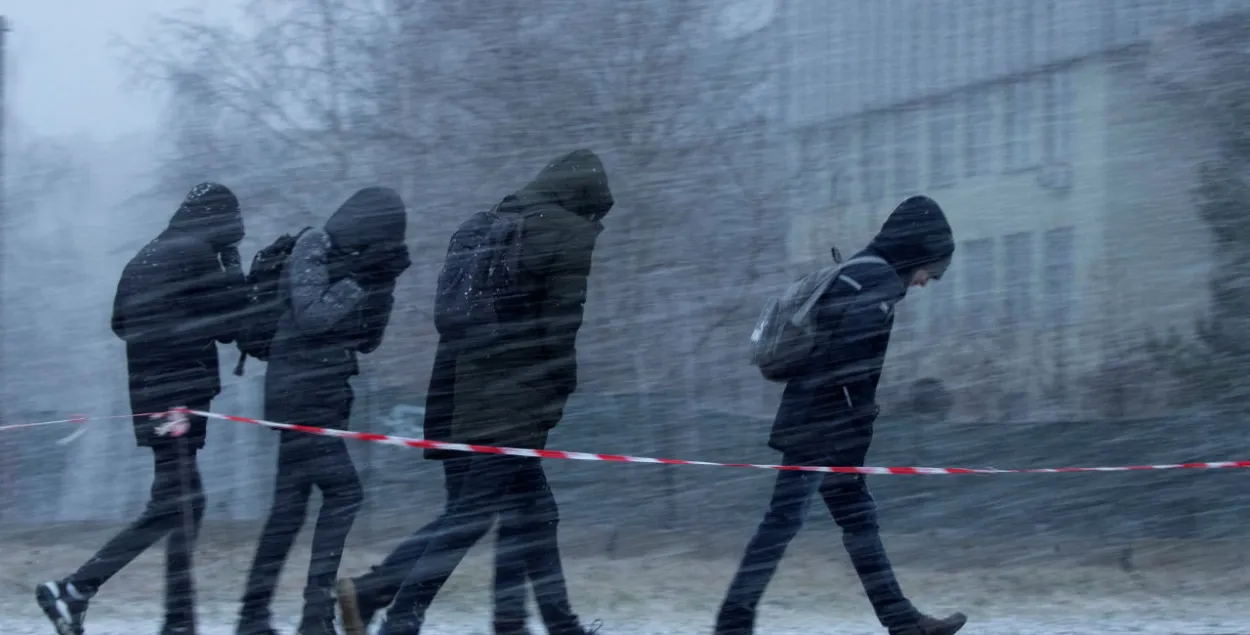 Снегопад в Минске / Reuters