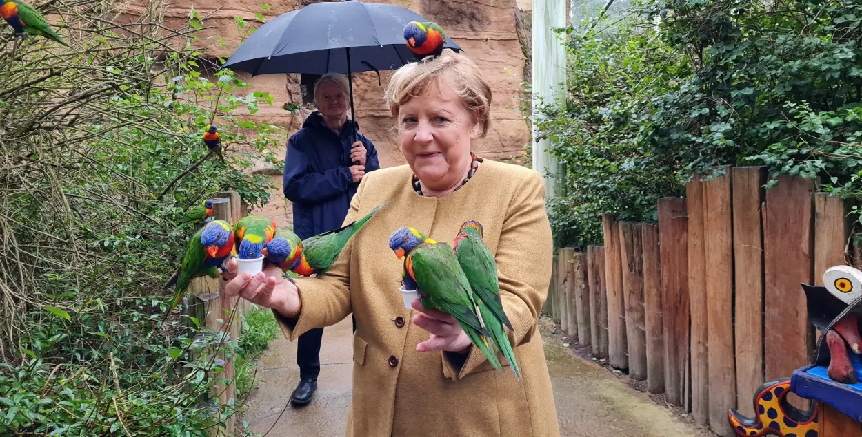 Ангела Меркель и попугаи / Reuters​
