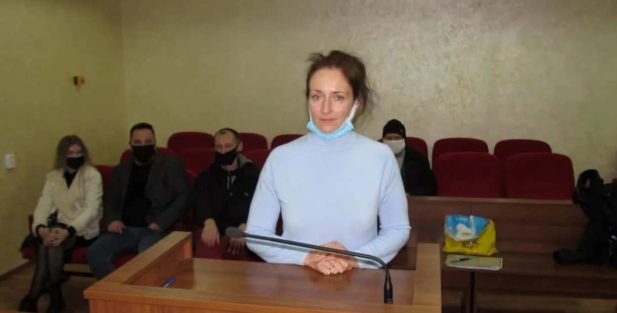 Кацярына Салевіч падчас суду 22 студзеня 2021 года / &quot;Вясна&quot;​