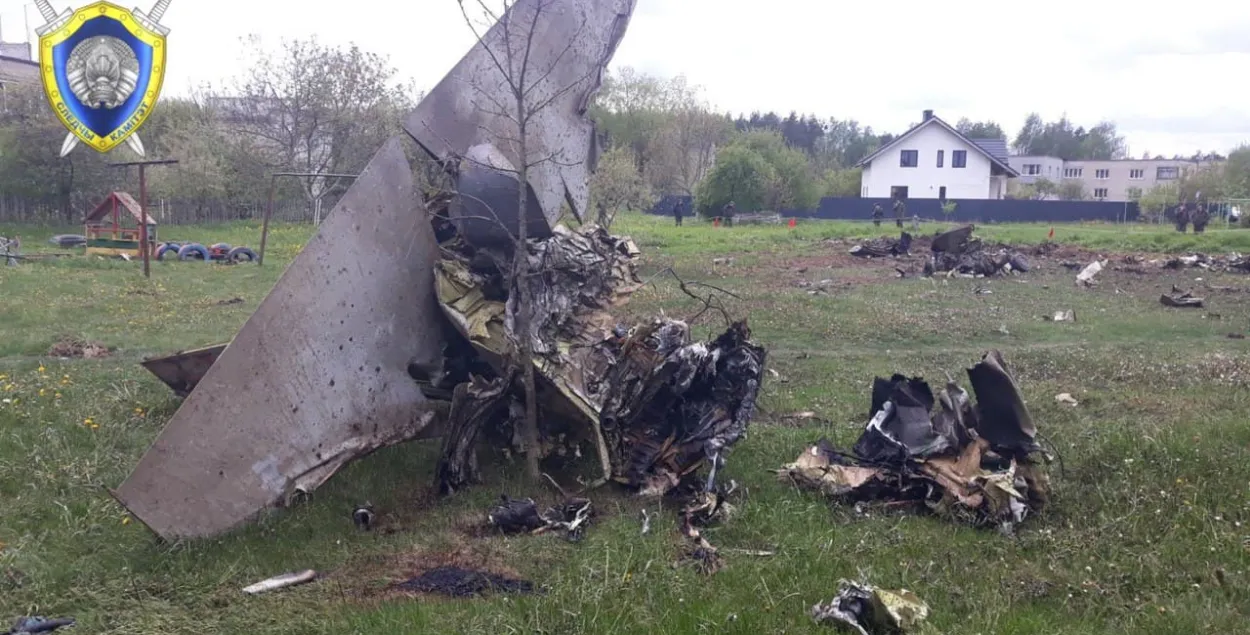 Падзенне самалёта Як-130 у Баранавічах трапіла на відэарэгістратар