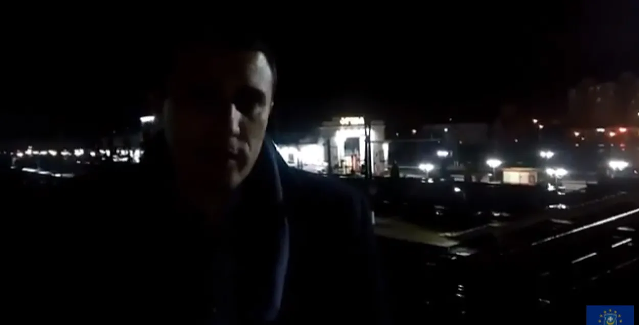 Кадр из видео: Северинец на оршанском вокзале