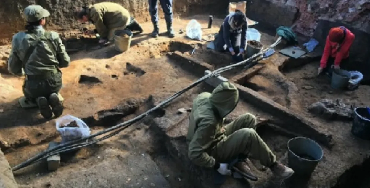 Археолагі знайшлі чэрап маманта са схаваным скарбам