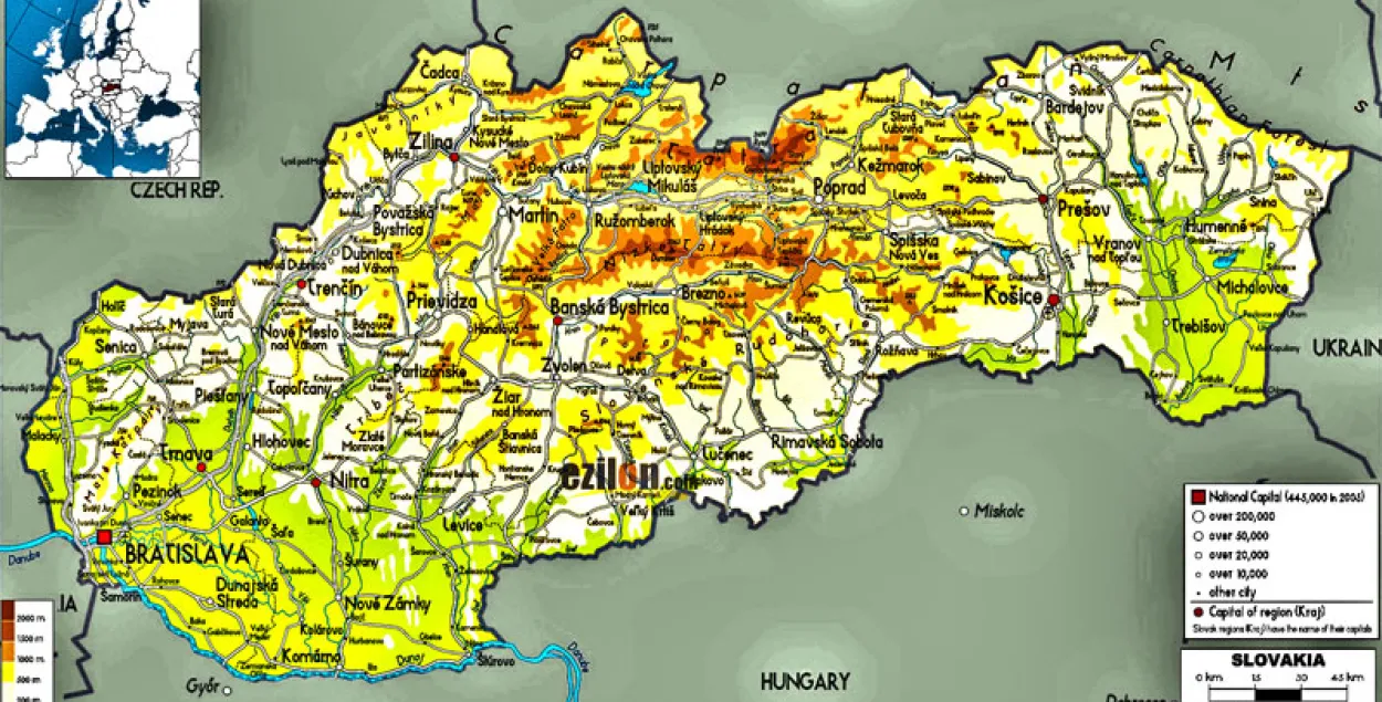 Геаграфія ад АНТ: Славакія замест Татраў апынулася на Балканах
