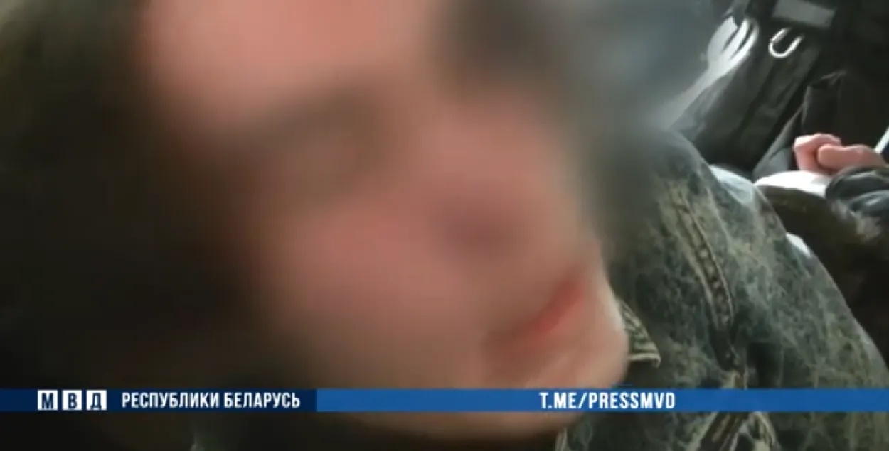 Задержанный студент / скриншот с видео МВД​