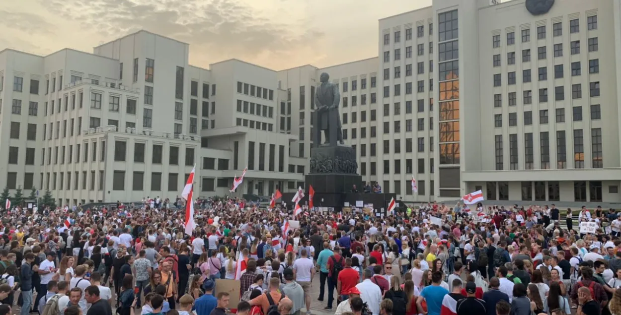 Митинг возле Дома правительства в Минске, август 2020-го / Из архива Еврорадио​