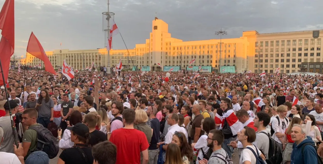Митинг на площади Независимости в Минске, 18 августа 2020-го / Еврорадио