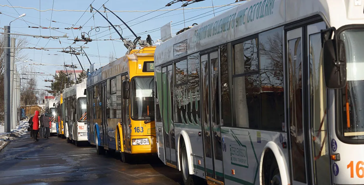 У Мінску з-за пашкоджання сеткі спыніліся тралейбусы ў двух мікрараёнах