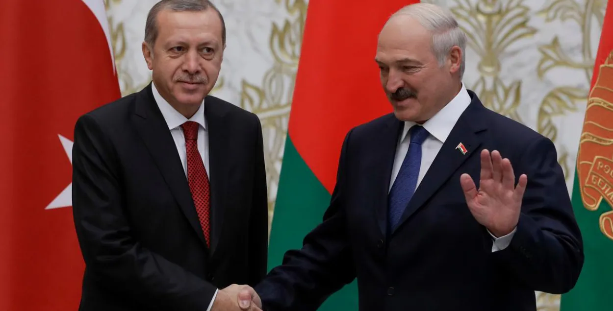 Рэджэп Таіп Эрдаган і Аляксандр Лукашэнка / AP Photo
