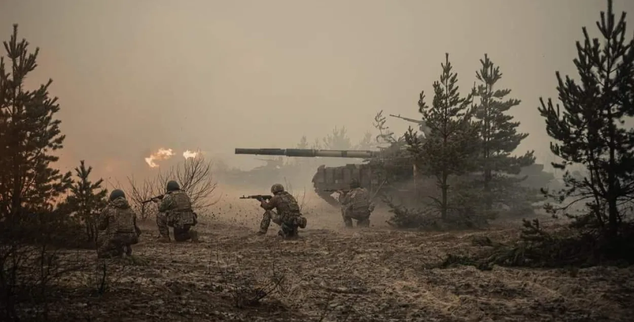 Украінскія вайскоўцы вядуць бой /&nbsp;facebook.com/GeneralStaff.ua
