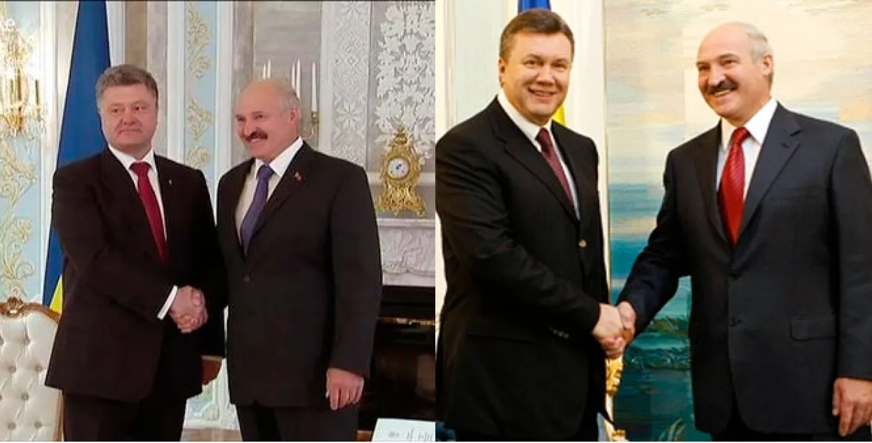 Парашэнка павіншаваў Лукашэнку на наступны дзень, Януковіч ― праз 12 дзён