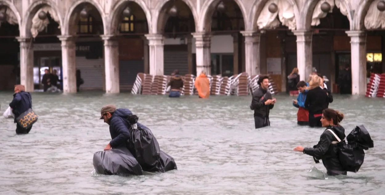 У Венецыі моцная паводка: пад ваду сышло ¾ старога горада