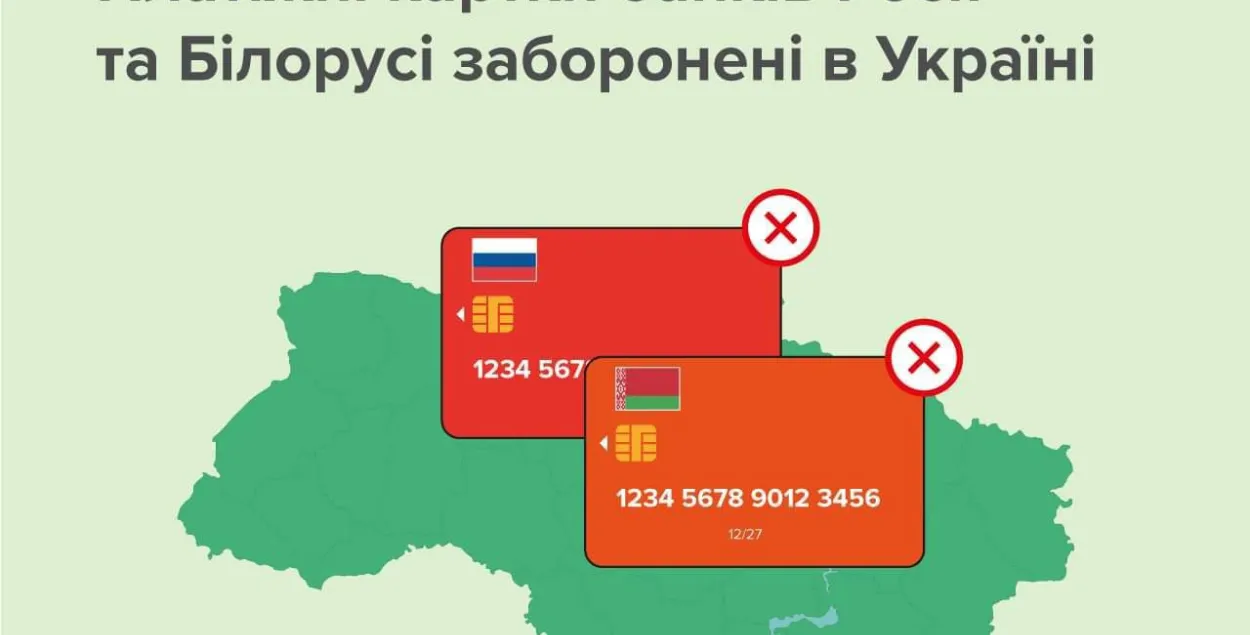 Плацёжныя карты банкаў Беларусі і Расіі ўжо не працуюць ва Украіне 