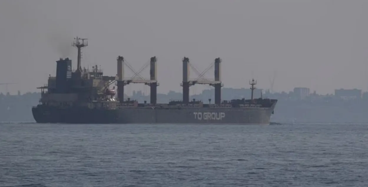 Сухагруз TQ Samsun пад турэцкім сцягам выйшаў учора з Адэскага марскога порта / Reuters
