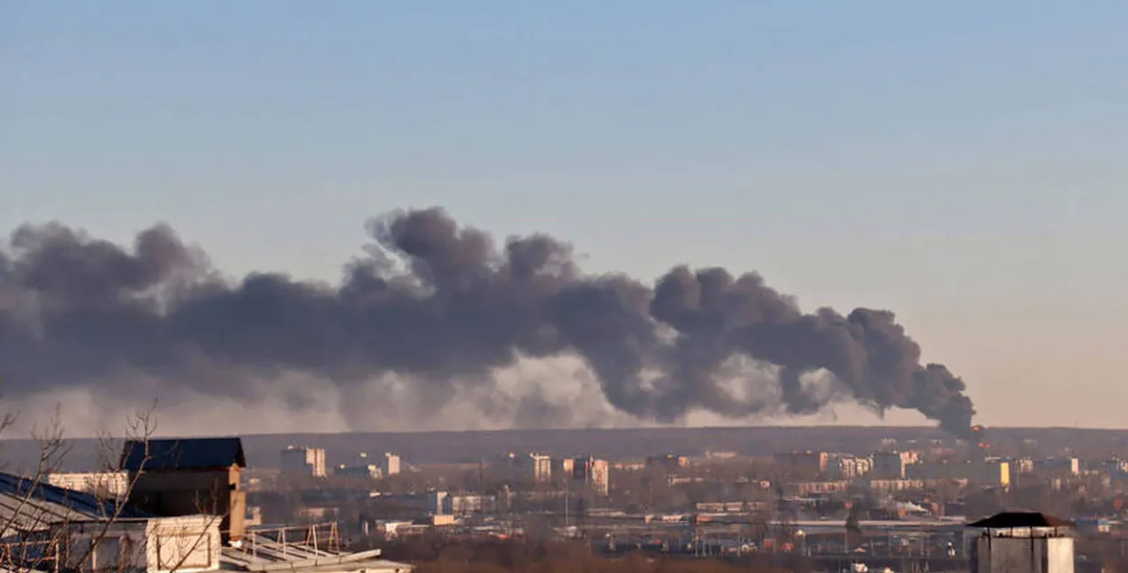 Дым над Курскам, снежань 2022 года, ілюстрацыйнае фота