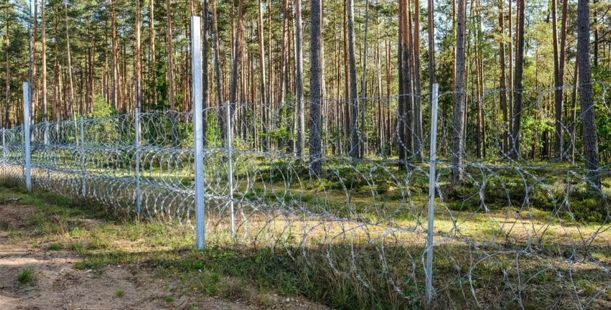 Забор на латвийско-белорусской границе&nbsp;