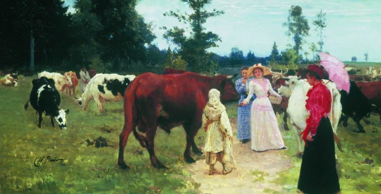 “Барышни среди стада коров”, Илья Репин