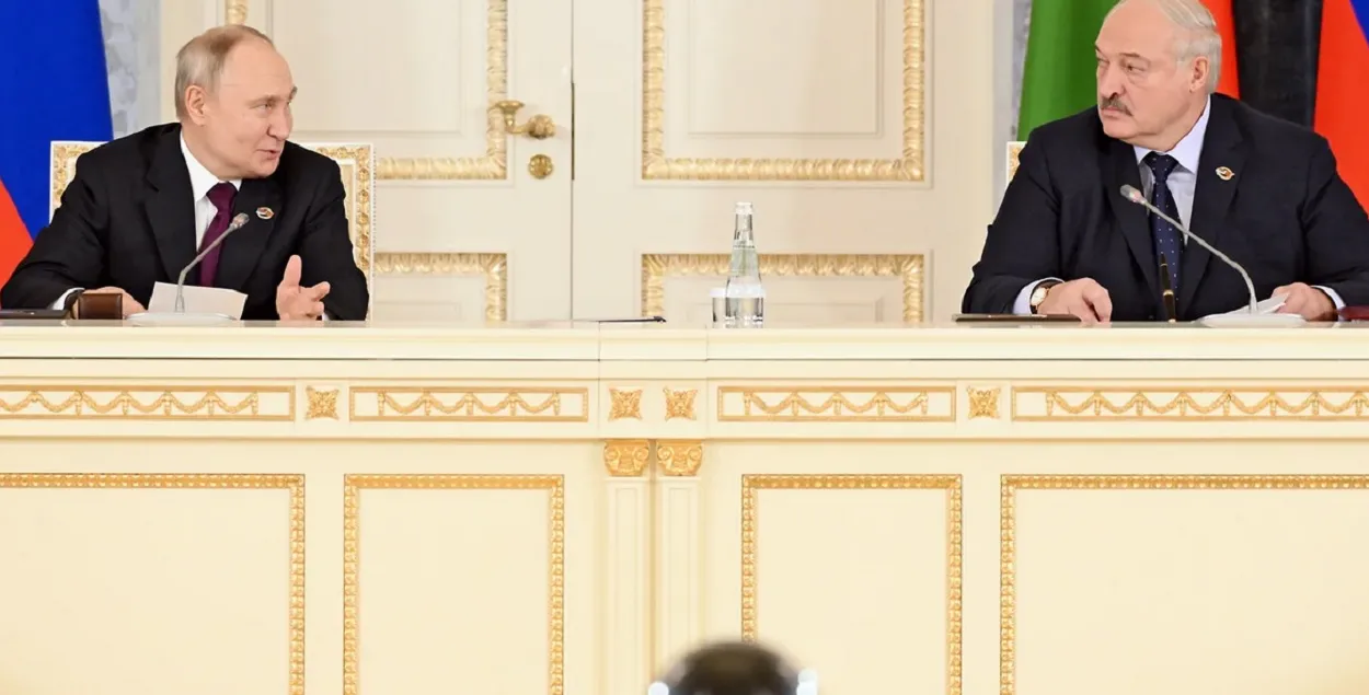 Владимир Путин и Александр Лукашенко в Санкт-Петербурге
