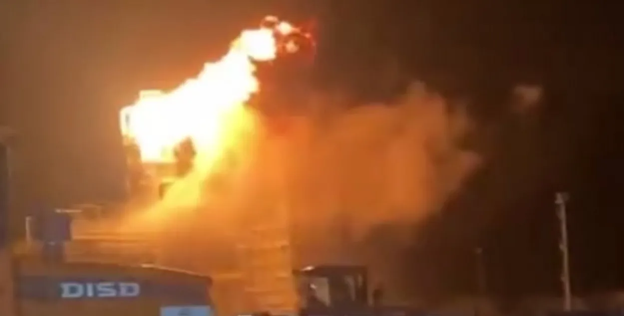 Пажар на НПЗ у Краснадарскім краі

