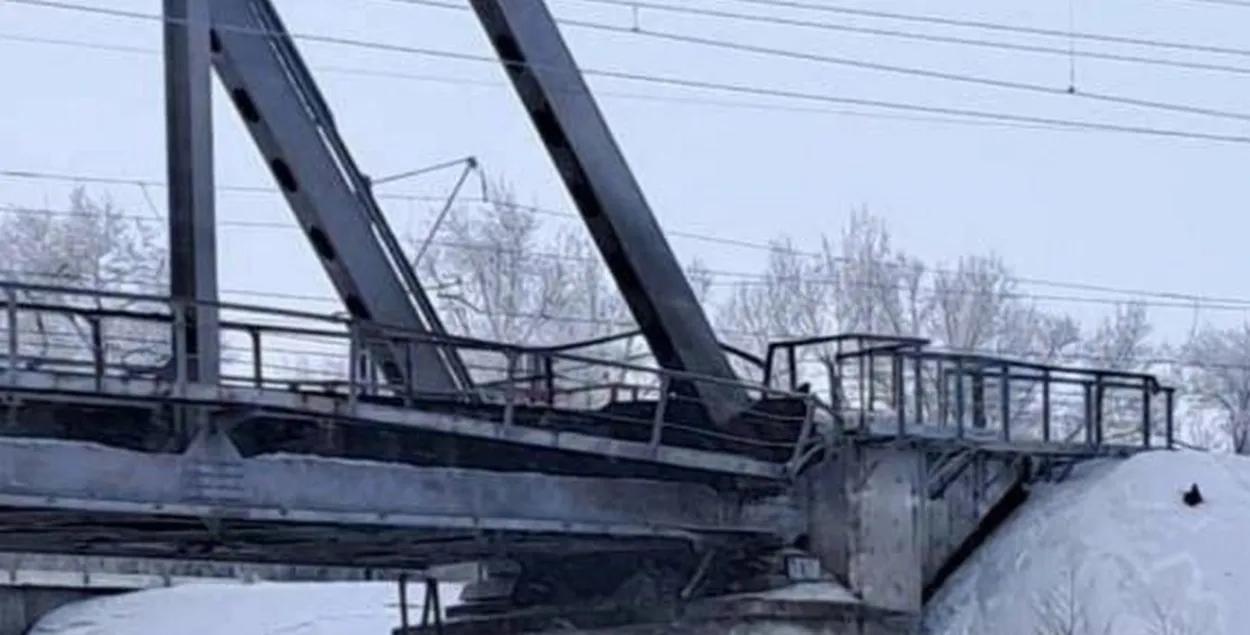 &nbsp;Последствия взрыва моста в Самарской области
