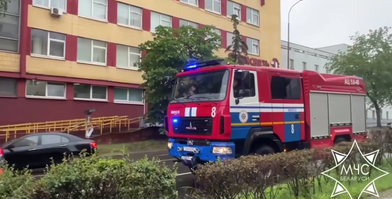Пажар у Мінску
