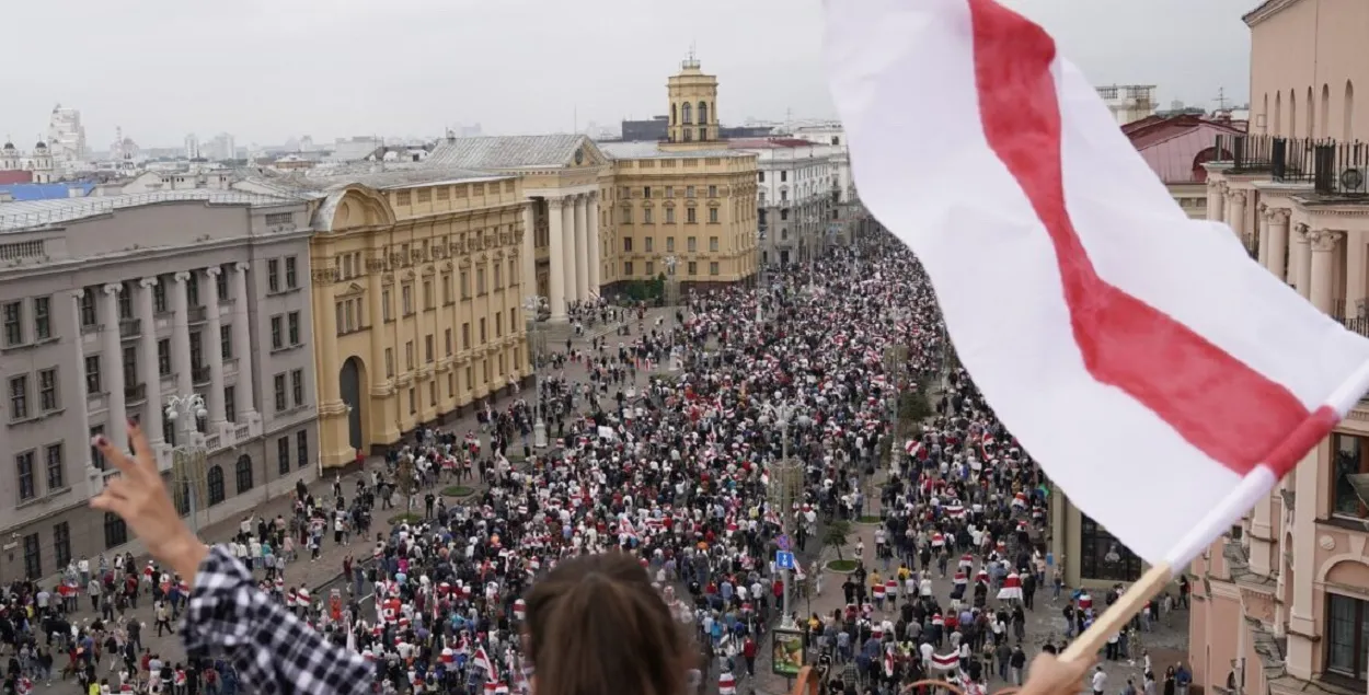 Во время протестов в Беларуси в 2020-м
