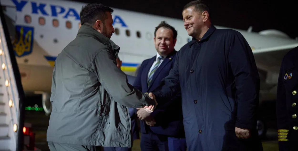 Уладзімір Зяленскі і Валерый Залужны ў Лондане ў кастрычніку 2024-га
