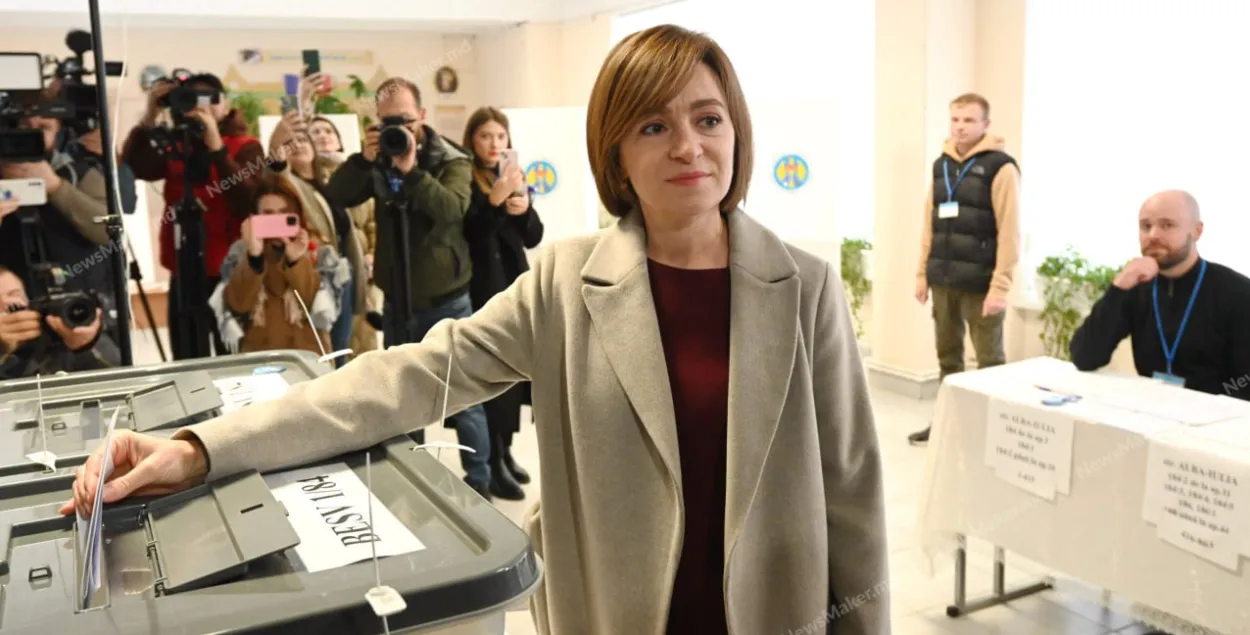 Майя Санду во время президентских выборов в Молдове
