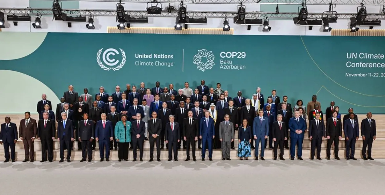 Сумесны здымак кіраўнікоў дзяржаў на канферэнцыі ў Баку
