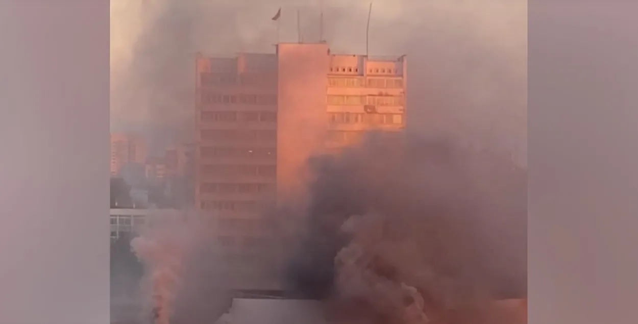 Узгаранне адбылося на першым паверсе
