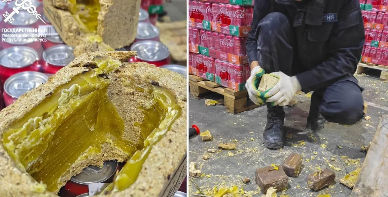 Наркотыкі ў паддонах
