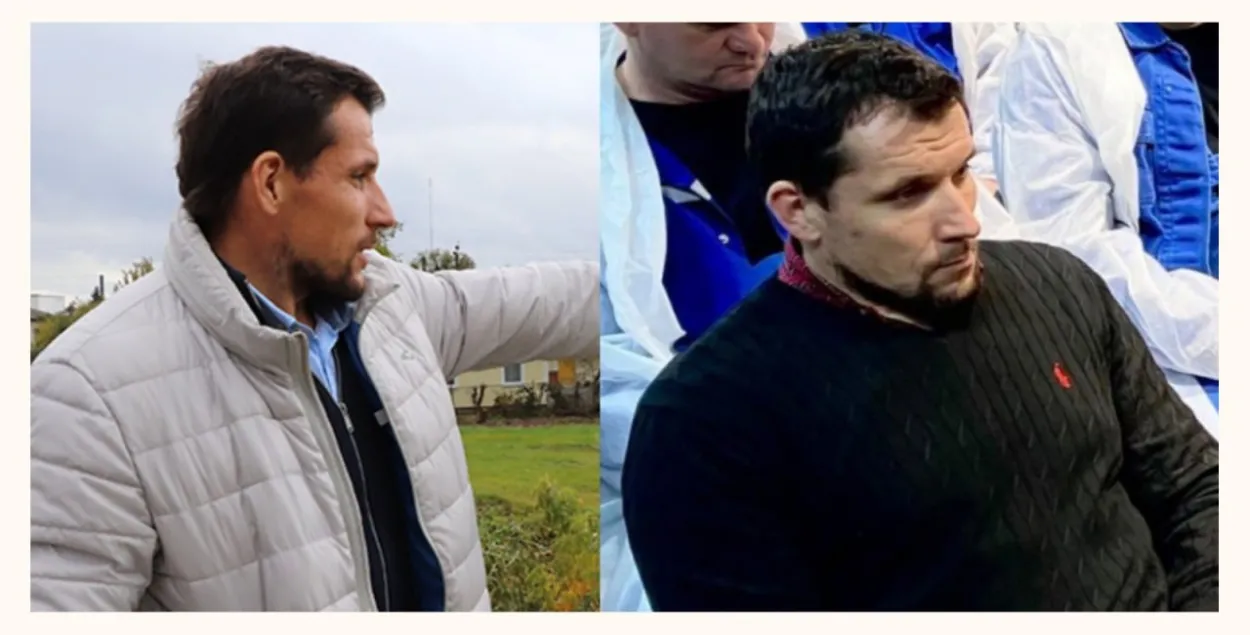 
Дзяніс Дэмасюк у 2019 годзе (злева) і ў 2023-м (справа)
