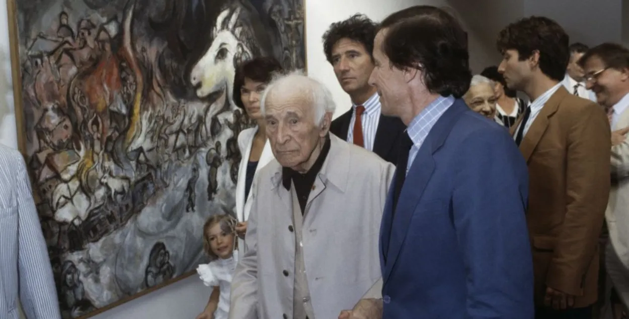 Marc Chagall, 97, at a retrospective of his paintings, July 6, 1984&nbsp;
