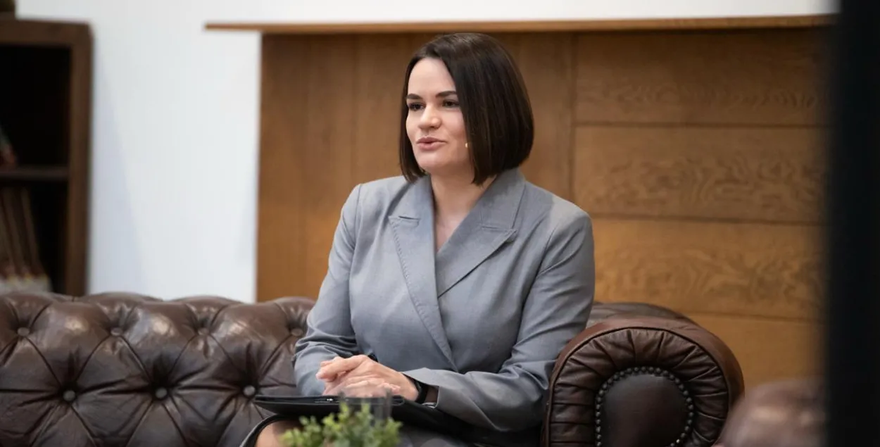 Святлана Ціханоўская на форуме ў Давосе
