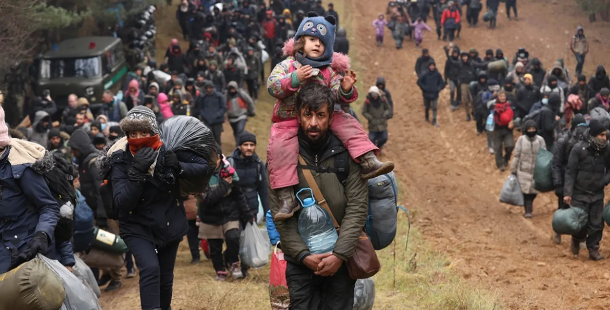 Міграцыйны крызіс на беларуска-латвійскай мяжы, фота ілюстрацыйнае
